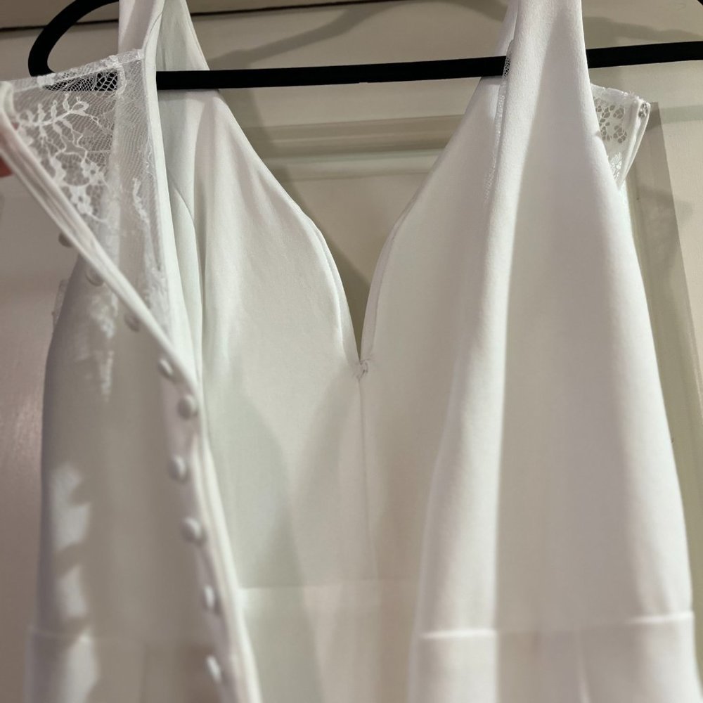 Lulu's Long-Lasting Love Ivory Lace V-Neck Mermaid Dress - Picture 15 of 15